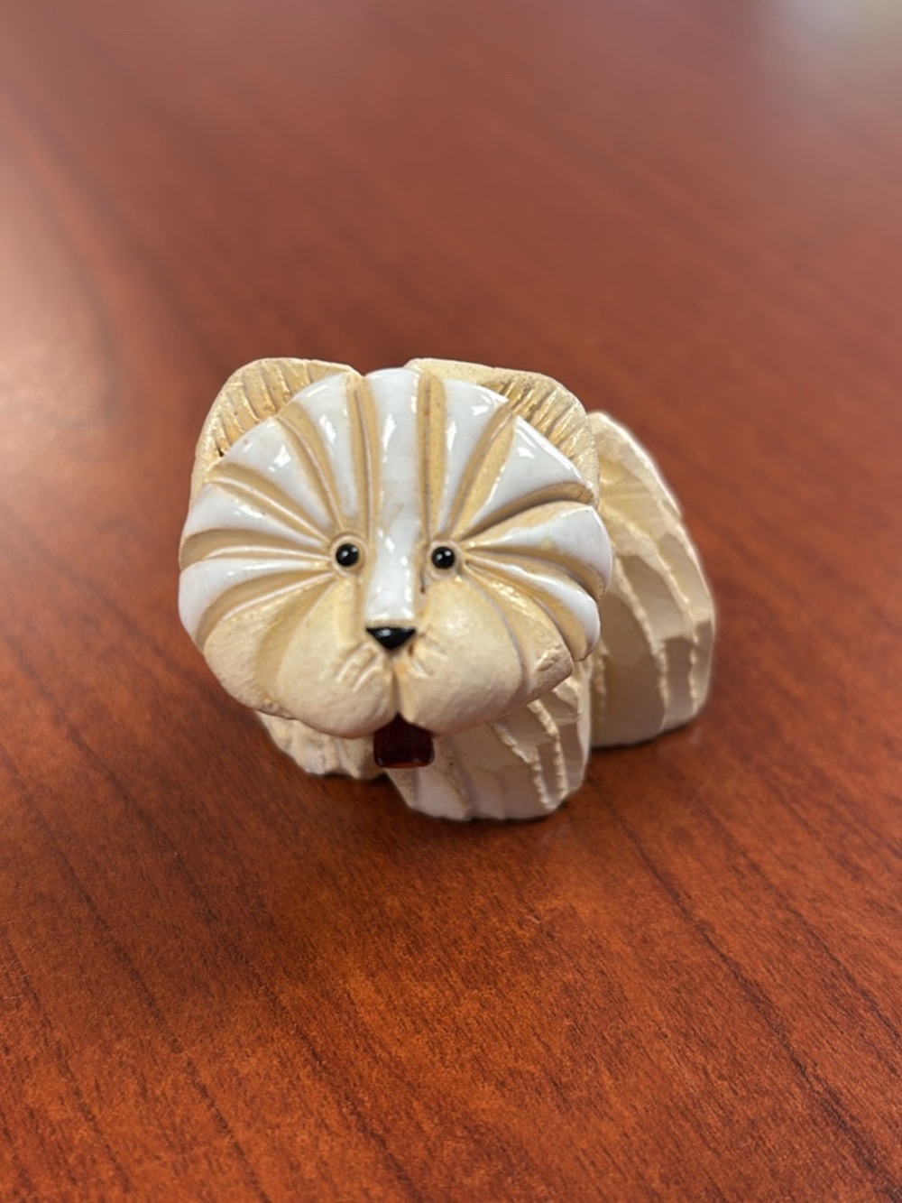 Cream Decorative Westie Dog Figurine - Cute Resin Collectible